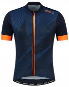Koszulka rowerowa Rogelli DUSK, niebiesko-pomarańczowa
