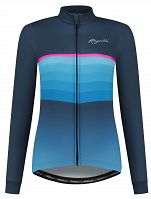 Ocieplana damska bluza rowerowa Rogelli IMPRESS II, niebiesko-różowa