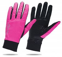 Rogelli LAVAL - cienkie, damskie rękawiczki sportowe, różowe