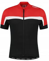 Koszulka rowerowa Rogelli COURSE, czarno-czerwono-biała