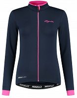 Ocieplana damska bluza rowerowa Rogelli ESSENTIAL, niebiesko-różowa