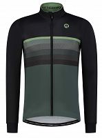 Softshellowa kurtka rowerowa z oddychającą tylną częścią Rogelli HERO II, czarno-zielona