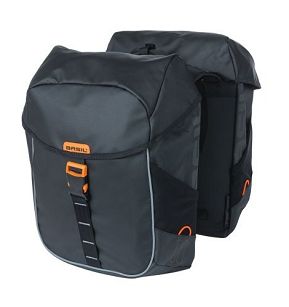 Sakwa BASIL MILES TARPAULIN  DOUBLE BAG, 34L, black orange, MIK-system