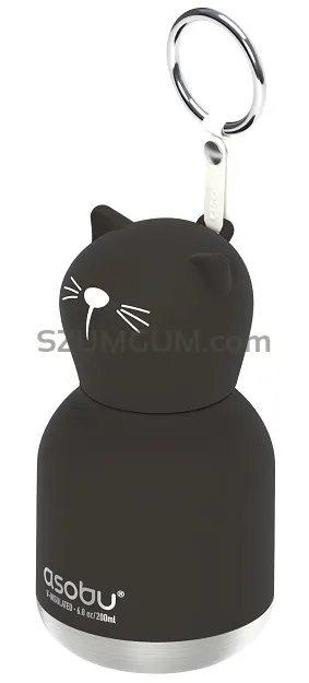 Butelka termiczna Asobu Mini Bestie 200 ml - black cat