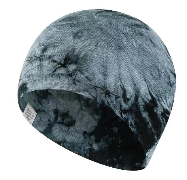Dwustronna czapka sportowa Rockbros YDM004 z Tencelu i wełny merino - szara