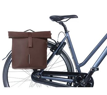 Sakwa miejska podwójna BASIL City Double Bag 32L MIK Ready - roasted brown