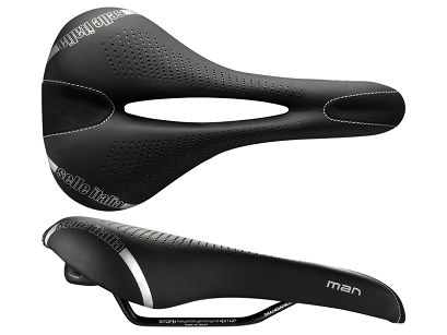Siodło SELLE ITALIA MAN GEL FLOW L (id match - L2) Manganese tube 7,, 310g czarne
