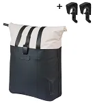 Torba miejska Basil Vive - bicycle shopper MIK Hooks - 15–20L - off-white/black - 8