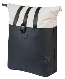 Torba miejska Basil Vive - bicycle shopper MIK Hooks - 15–20L - off-white/black