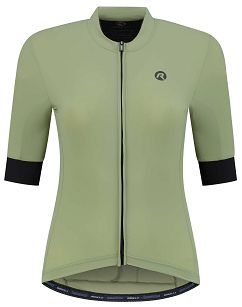 Damska koszulka kolarska Rogelli SIGNATURE z tkaniny premium - zielona