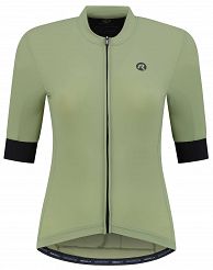 Damska koszulka kolarska Rogelli SIGNATURE z tkaniny premium - zielona