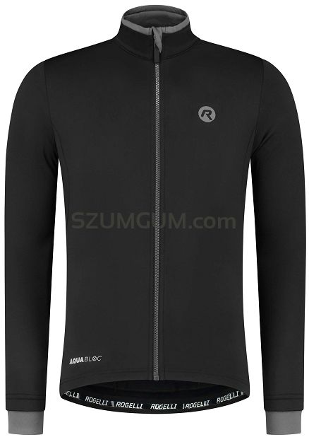 Ocieplana bluza rowerowa Rogelli ESSENTIAL DWR, czarna -L