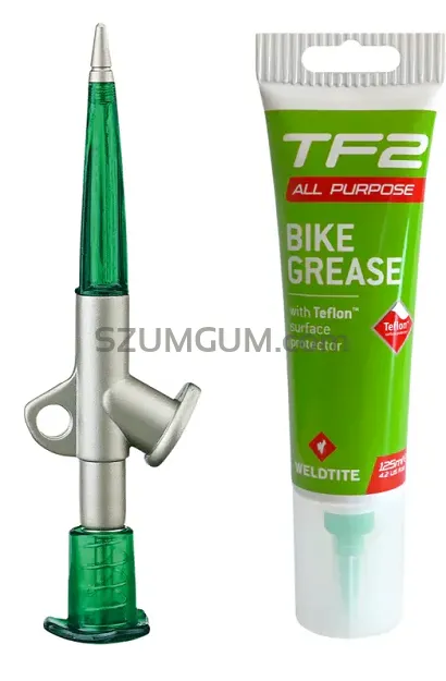 Smar WELDTITE TF2 All Purpose Bike Grease with Teflon™ 125ml & Grease Gun, Zestaw z pistoletem