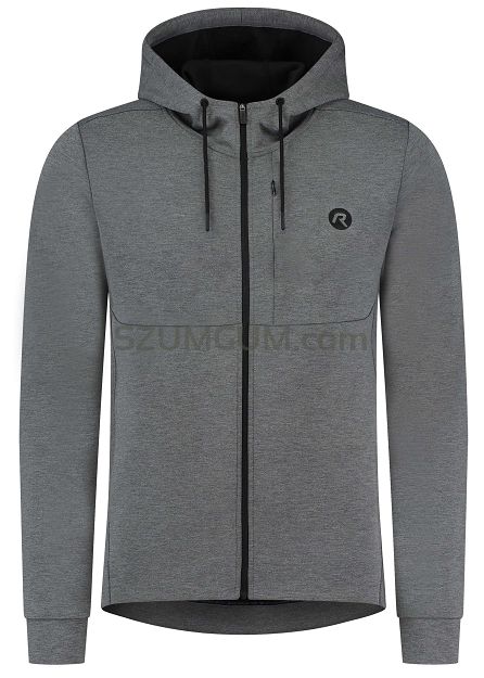 Zapinana bluza termoaktywna Rogelli TRAINING 2.0 z kapturem, szara