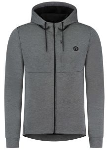 Zapinana bluza termoaktywna Rogelli TRAINING 2.0 z kapturem, szara