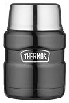 Oryginalny Termos obiadowy  na jedzenie z łyżką Thermos King 470ml, metaliczny szary - 2