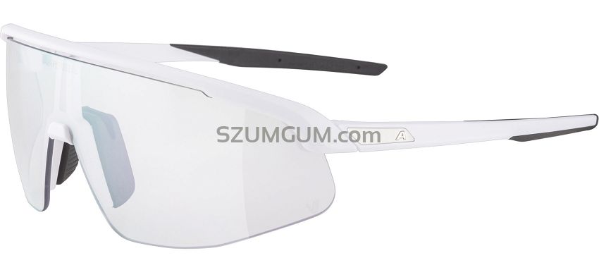 Alpina okulary Turbo Pro V - white , szkło clear to grey