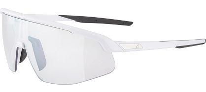 Alpina okulary Turbo Pro V - white , szkło clear to grey