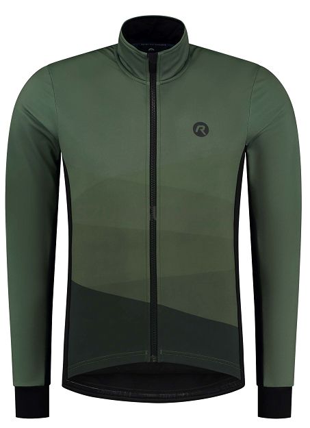 Zimowa kurtka rowerowa Rogelli TARAX o luźniejszym kroju, khaki