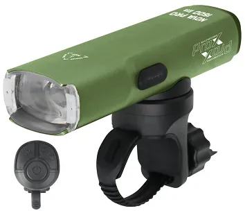 Lampka przednia z pilotem Prox Nova Pro 1600 lm, 4000 mAh - green