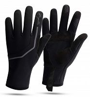 Cienkie damskie rękawiczki rowerowe Rogelli APEX z żelowymi poduszkami, czarne