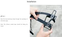 Koszyk na bidon Granite Aux E+ Carbon Bottle Cage with Strap Kit - 4