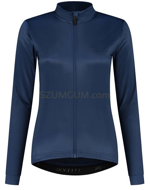 Damska bluza rowerowa Rogelli CORE z oddychającymi bokami, ciemnoniebieska