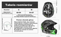 Kask młodzieżowy z odpinaną szczęką Rockbros TS-61 - black-ti-green - 13