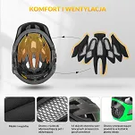 Kask młodzieżowy z odpinaną szczęką Rockbros TS-61 - black-ti-green - 7