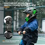 Kask młodzieżowy z odpinaną szczęką Rockbros TS-61 - black-ti-green - 5
