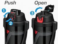 Duży termos nawadniający Thermos Sport 2.0L czarno-czerwony - 3