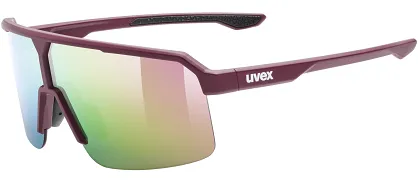 Okulary Uvex Ramp - burgundy matt / mirror rose