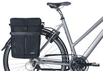 Troba boczna Basil Move commuter bicycle bag MIK Hooks / single pannier bag / 15 litres / black - 5