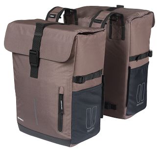 Troby boczne Basil Move - bicycle double bag / 30 liter / brown