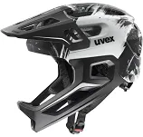Kask dziecięcy Uvex React jr. fullface, ze zdejmowaną szczęką - black-white matt - 2