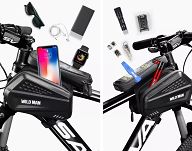 Torebka na telefon na górę ramy - Wild Man Hardpouch Bike Mount XXL - 9