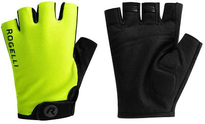 Rękawiczki rowerowe Rogelli CORE odblaskowo żółte