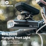 Lampka rowerowa Rockbros Front Light RHL 3000 Lumen z mocowaniem pod GoPro - 8
