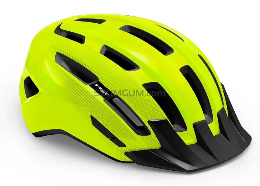Kask MET Downtown - fluo yellow glossy