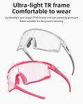Okulary sportowe fotochromowe Rockbros SP258 - pink - 9