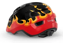 Kask dla najmłodszych MET Hooray - black flames glossy - 3