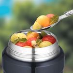 Oryginalny Termos obiadowy na jedzenie z łyżką Thermos King 470ml silver - 6