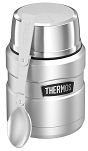 Oryginalny Termos obiadowy na jedzenie z łyżką Thermos King 470ml silver - 2