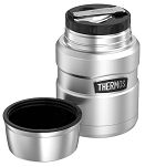 Oryginalny Termos obiadowy na jedzenie z łyżką Thermos King 470ml silver - 4