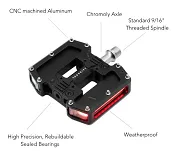Pedały z oświetleniem Redshift Arclight PRO Flat Pedals - black - 8