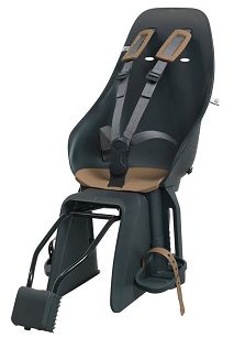 Tylny fotelik rowerowy Urban Iki Ta-ke na ramę black/brown - key lock