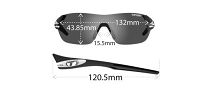 Okulary TIFOSI SLICE FOTOTEC black/white (1 szkło Smoke FOTOCHROM 47,7%-15,2% transmisja światła) - 5