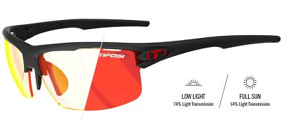 Okulary TIFOSI RIVET CLARION FOTOTEC matte black (1szkło Clarion Red FOTOCHROM 74%-14%)