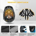 Kask młodzieżowy z odpinaną szczęką Rockbros TS-61 - ti-white-black - 5