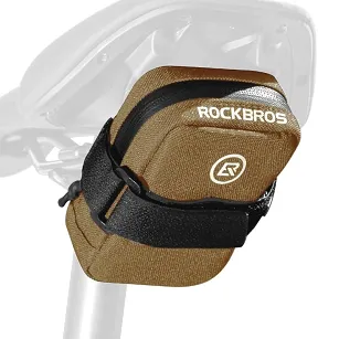 Mini torebka podsiodłowa Rockbros F006 z uchwytem na wkłady CO2 - brown